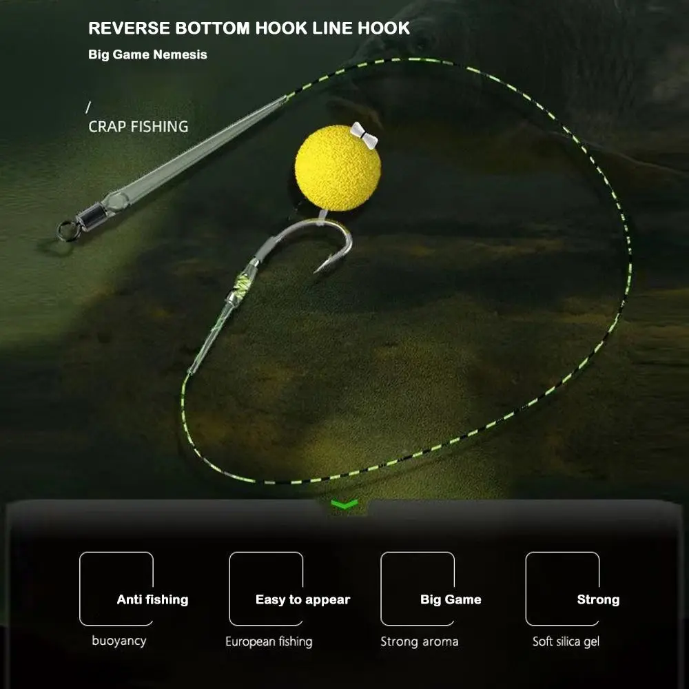 5 Stück Angelhaar Rigs Haken Pesca Ready Made Karpfen Angelhaken 3 # -10 # Carp Rigs Angelköder Angelgerät Hot Equipment – Detail 8
