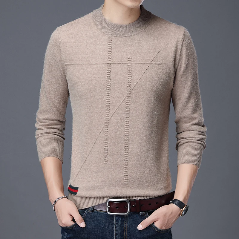 

Quality Luxury Men's Knitted Pullover O-Neck Striped Embroidered Sweater Autumn/Winter British Business Simplicity Menswear Tops