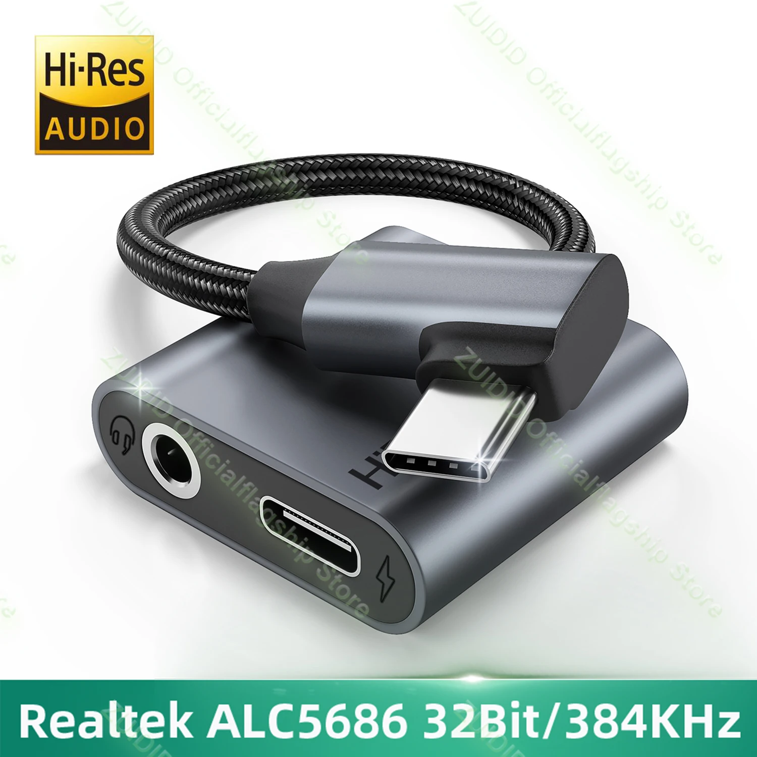2 인 1 USB C Aux 오디오 어댑터 타입 C PD60W 고속 충전 알리 인기 급상승