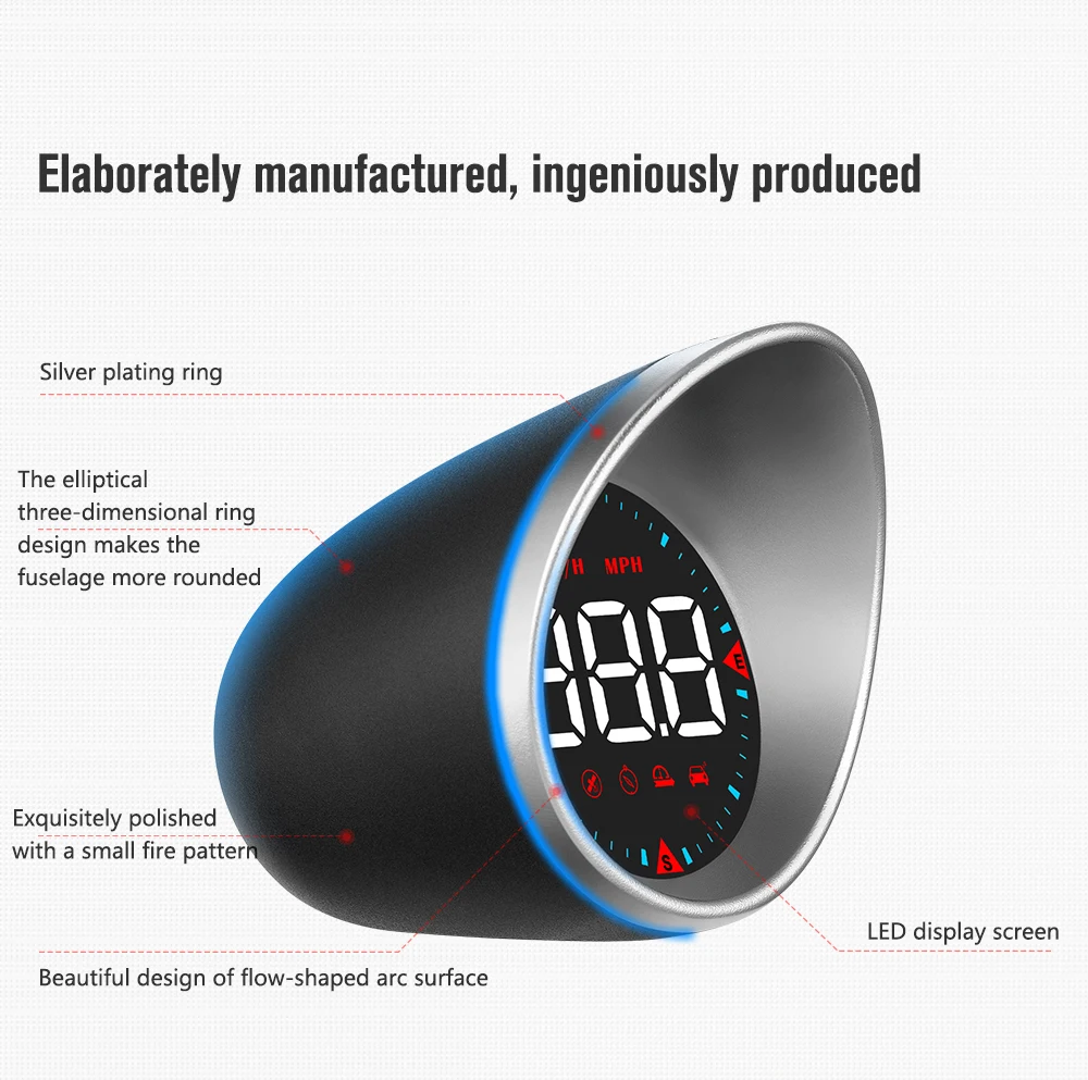 G5 HUD Car Head Up Display Smart Digital Speed Mileage Tester Meter MPH KMH Gaug