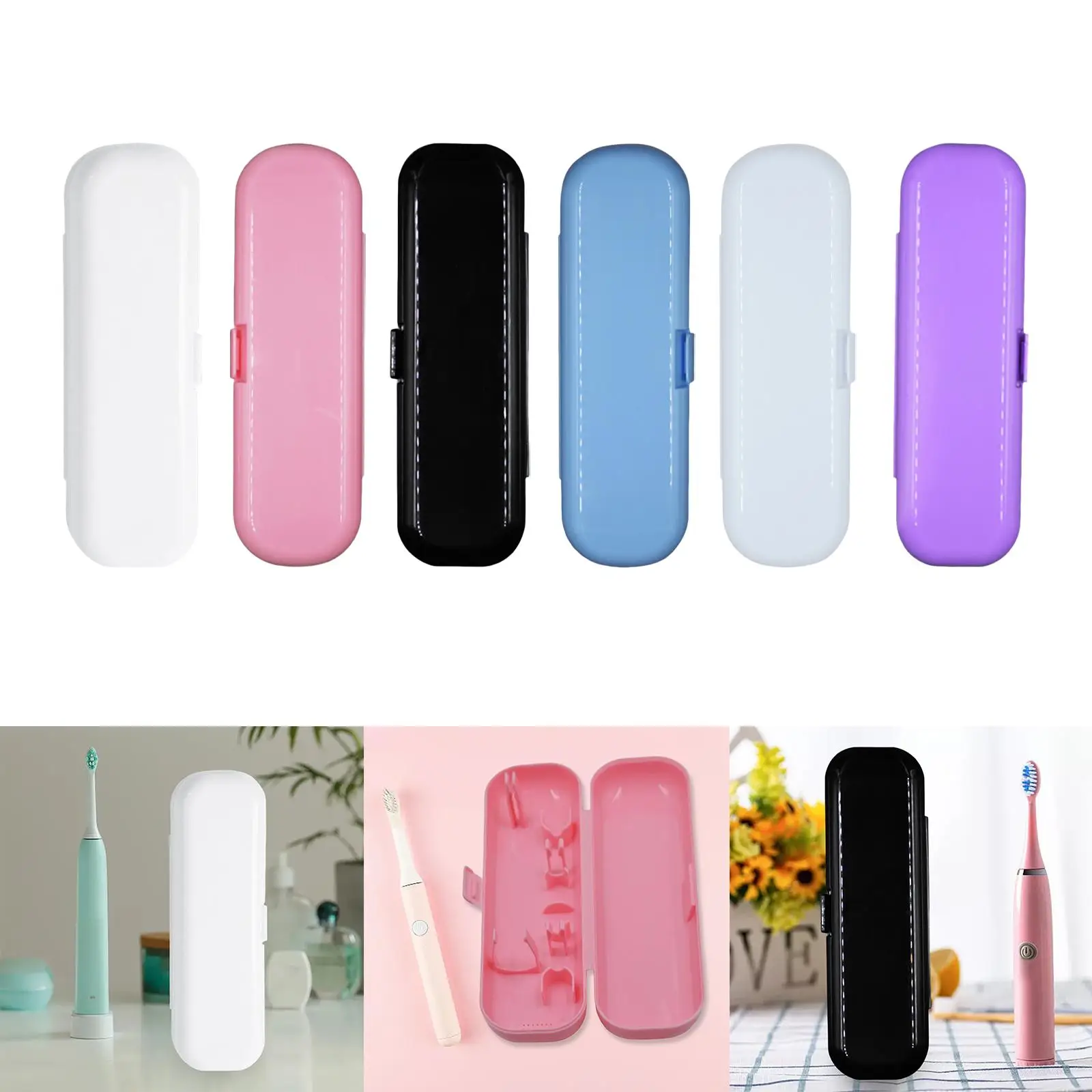 Toothbrush Travel Case Hard Travel Case Electric Toothbrush Holder Snap Design Portable Reusable Stoarge Box for Business