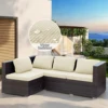 1pc Water-Reststant Polar Fleece Outdoor Sofas Covers, 230gsm Sofa Cushion Cover, Multiple Colors Available 1