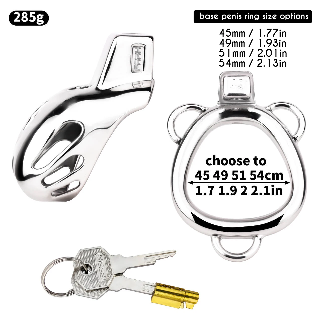 FRRK Small Mamba Cobra Male Chastity Cage with Metal Beaded Anal Plug CB Lock Cock Cage BDSM Adult Games Sex Toy For Femboys Men