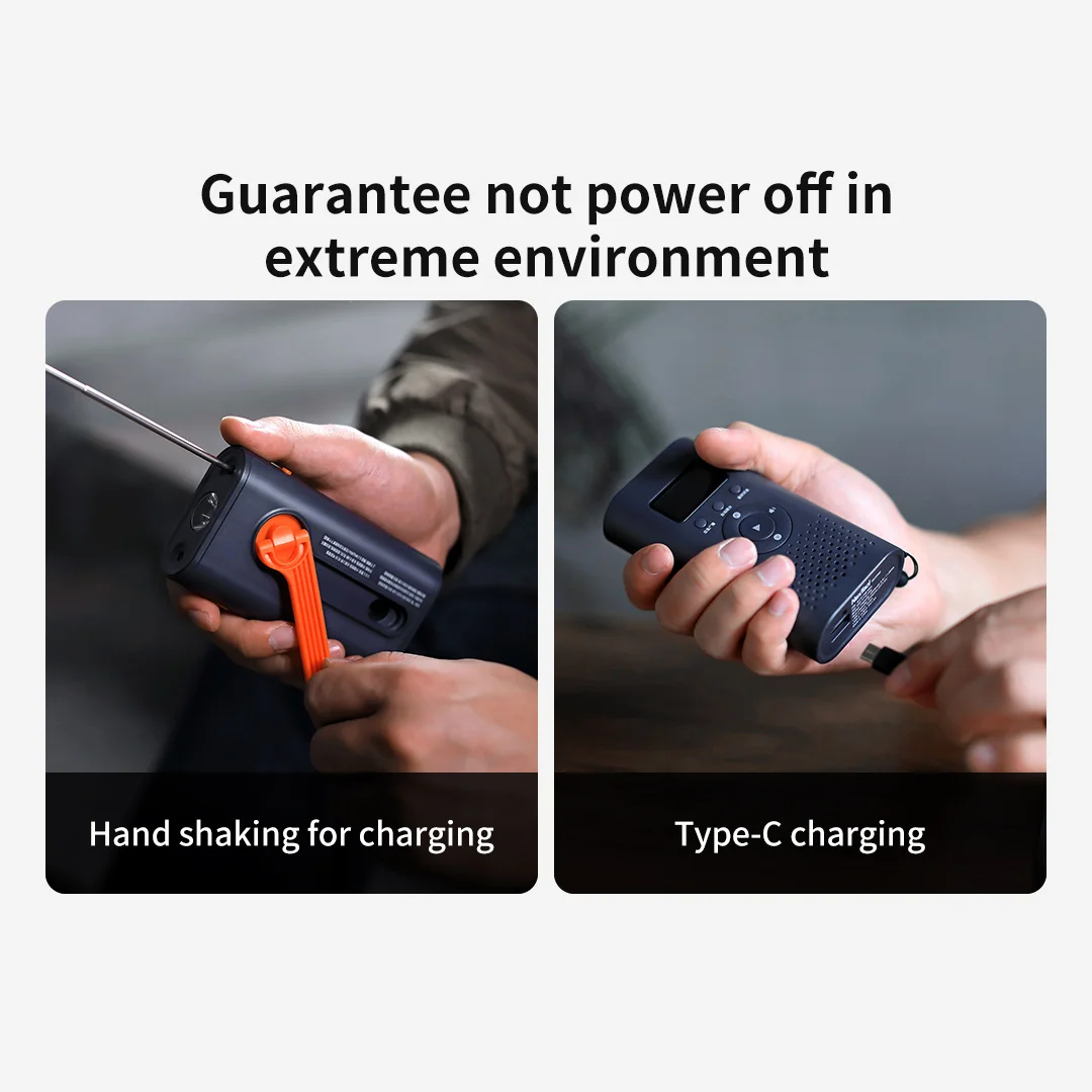 NexTool 6-in-1 AM FM Radio Flashlight 4500mAh Manual Power Generation Alarm Laser Light Outdoor Emergency Power Bank Hard Light led flashlight,camping lamp,led work light,camping lights,work light
