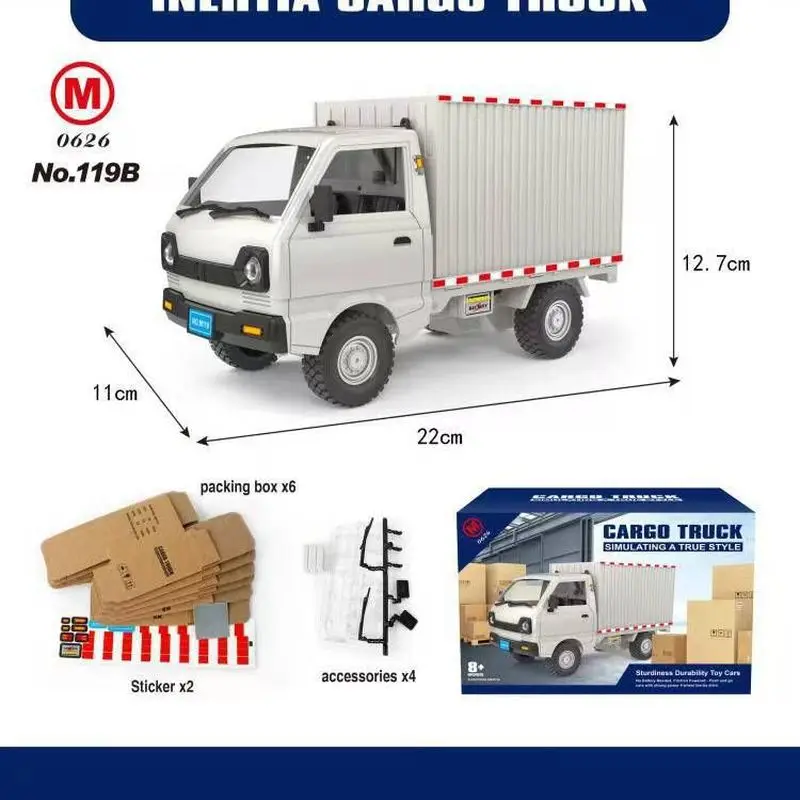 Simulation remote control car Suzuki Wuling micro card box truck Liuzhou car charging truck truck children's toy gift 5