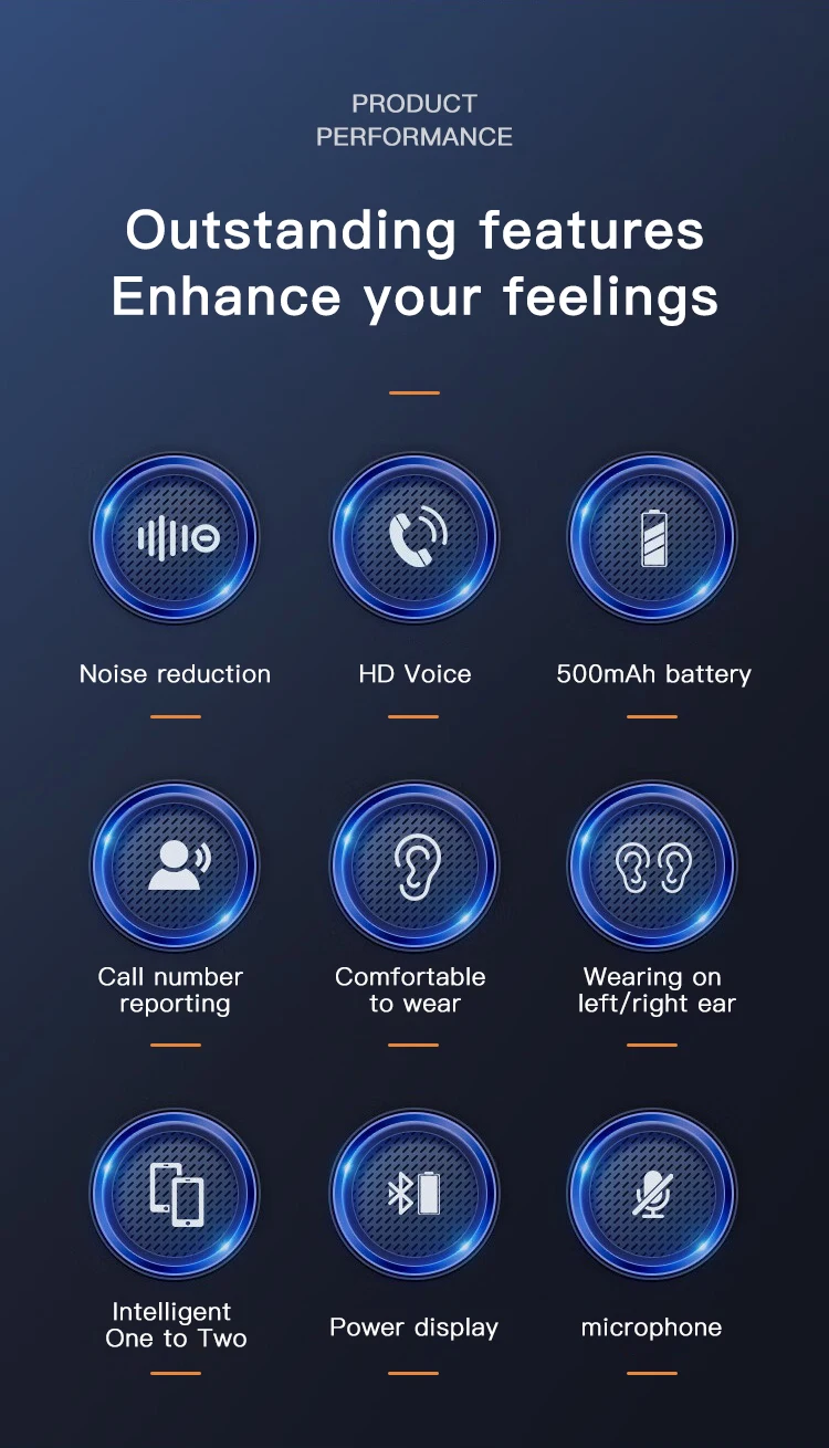 eppfun Bluetooth 5.4 Headset Wireless Headphone Dual-Mic Mute CVC8.0 Noise Cancelling Driving Earpiece Handsfree Earphones