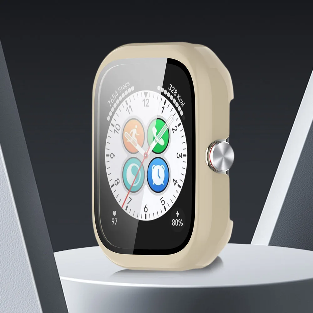 PC Watch Case with Tempered Glass Screen Protector Anti-Fall Watch Screen Protector Dustproof for Honor Choice Haylou Watch