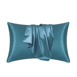 Luxurious Silk Satin Pillowcase for Hair and Beauty - Soft and Elegant Home Decor (Lavender blue)