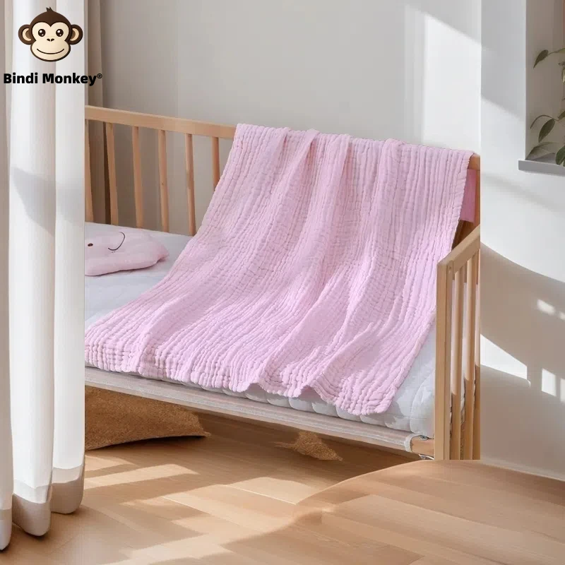Six Layers of Pure Cotton Gauze Solid Color Bath Towel Soft Skin Absorbent 105*105cm bath towel cotton towel square towel