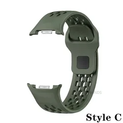 Breathable Silicone Sport Watch Band - Durable Strap Wristband Bracelet - Watch 8 classic 46mm ( military green)