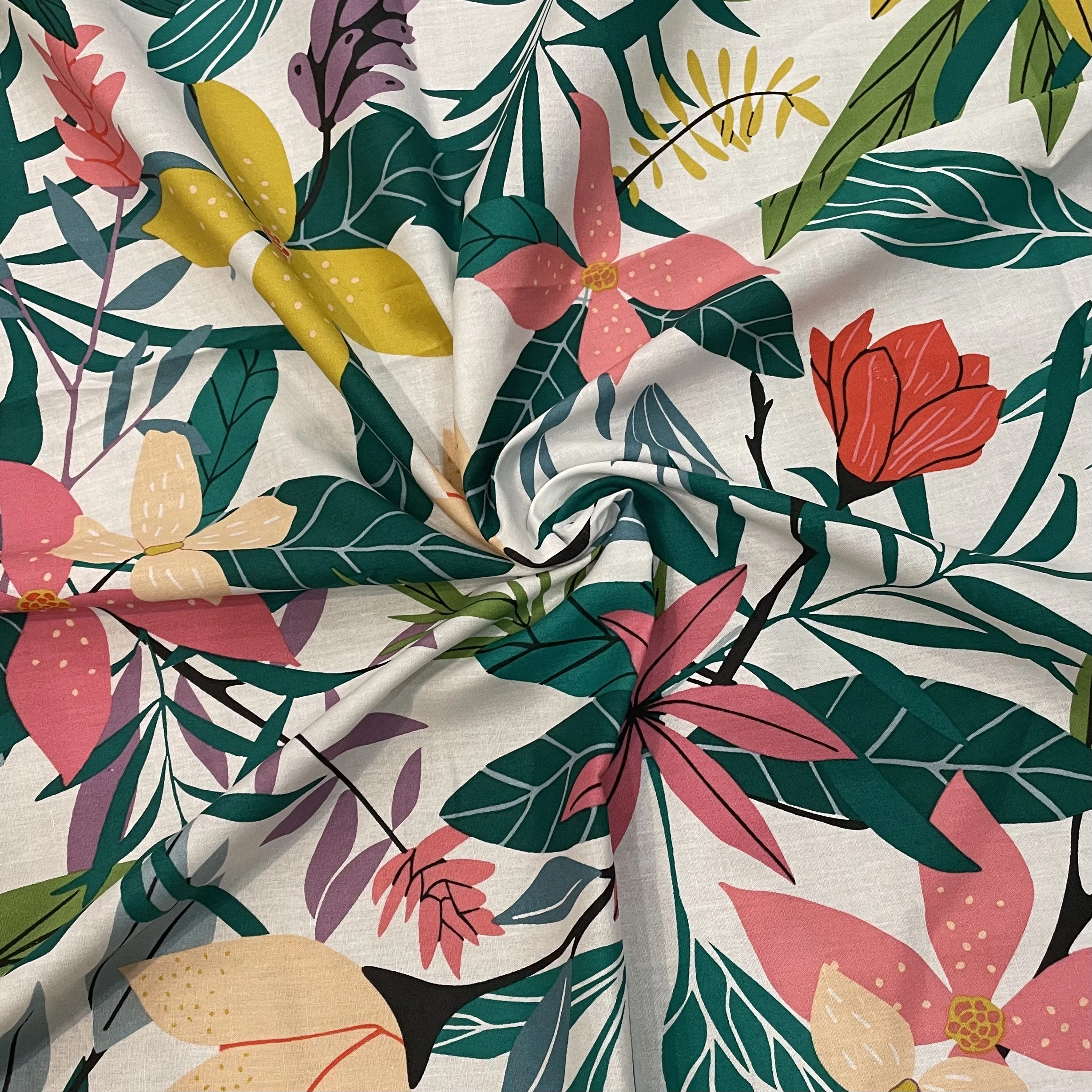 Density Poplin 100%Cotton Abstract Plant Leaves 40S Tissun Liberty Fabric For Kids Baby Sewing Cloth Dresses Skirt DIY Handmade cotton fabric,cotton poplin fabric