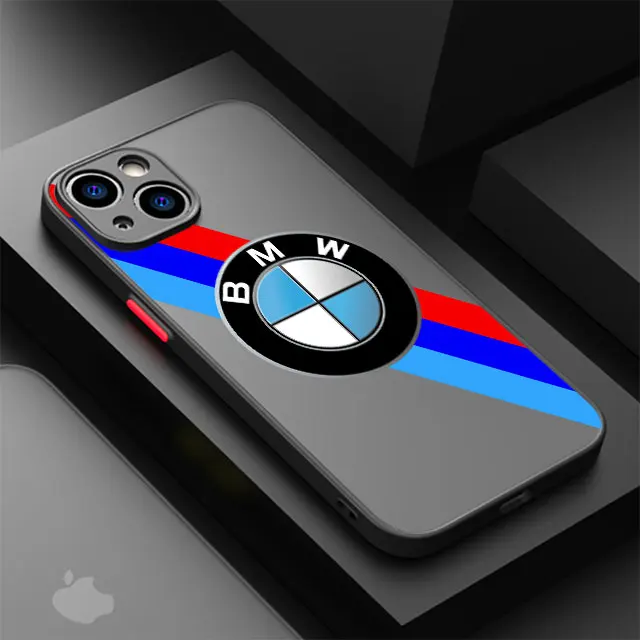 thumbnail image 1 of Funda para Apple iPhone XS Max 13 Mini 11 Pro XR SE 15ProMax 14 Pro 12 7 8 Plus, carcasa suave de lujo M Power B-M-W, carcasa mate para coche, 1 of 5