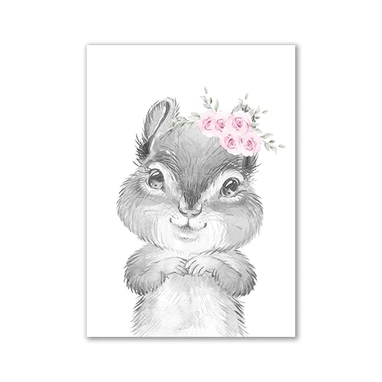 Personalized Animal Nursery Wall Art - Canvas Paintings
