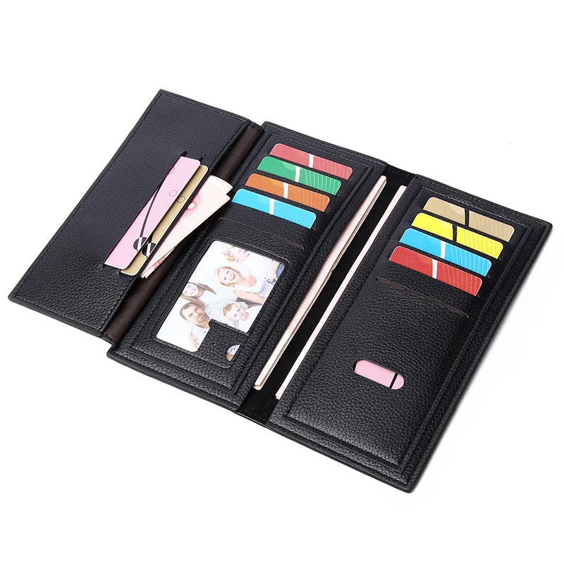 Nuovi Molti Reparti Portafoglio In Pelle Bifold Da Uomo Borse Da Lavoro Di Lusso Porta Carte Di Credito Portamonete Con Cerniera Portafogli Lunghi Sim