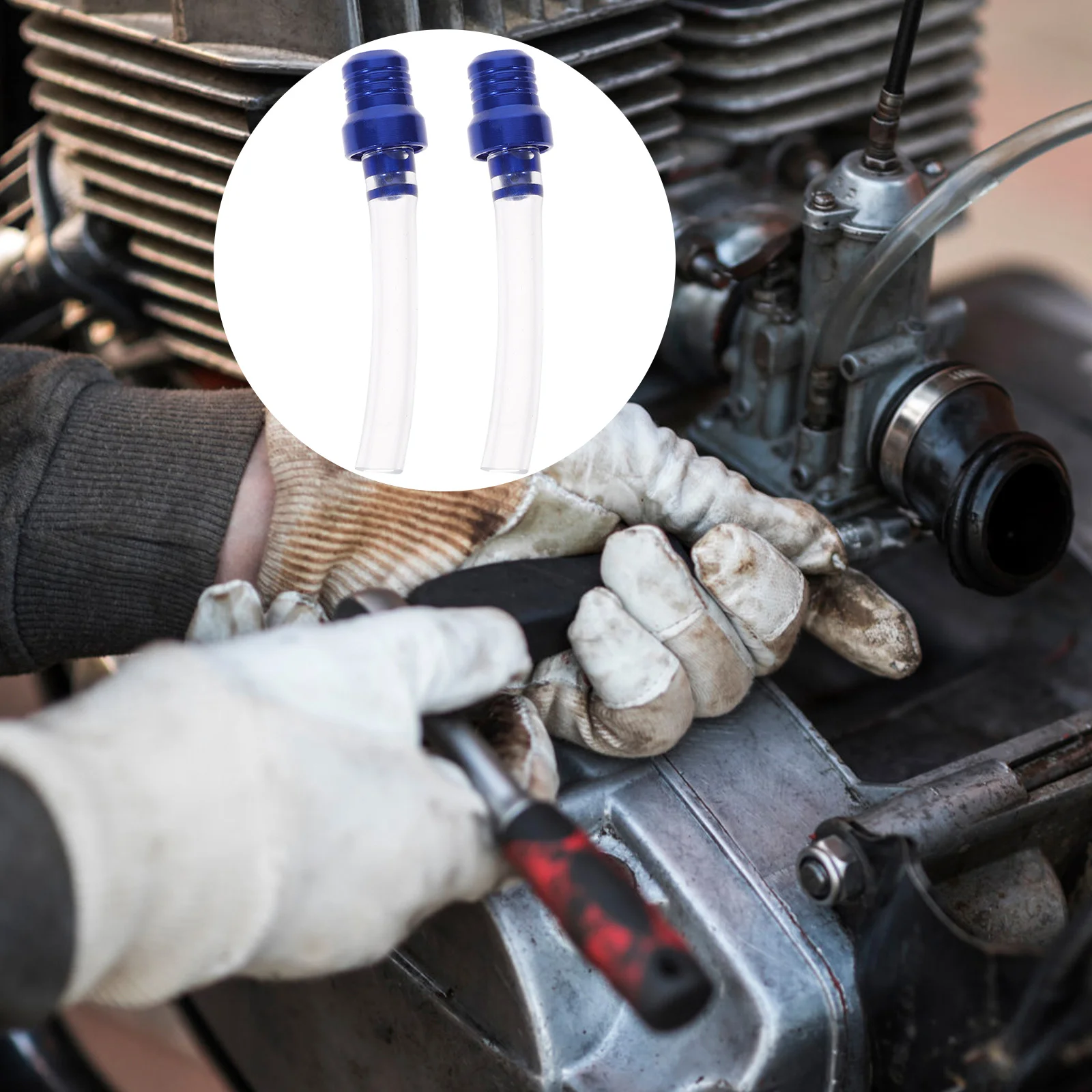 

2 Pcs Hose Tank Breather Valve Vent Tube with Ball Fuel ATV Gas Aluminum Alloy for Off-Road Motorcycle Cap