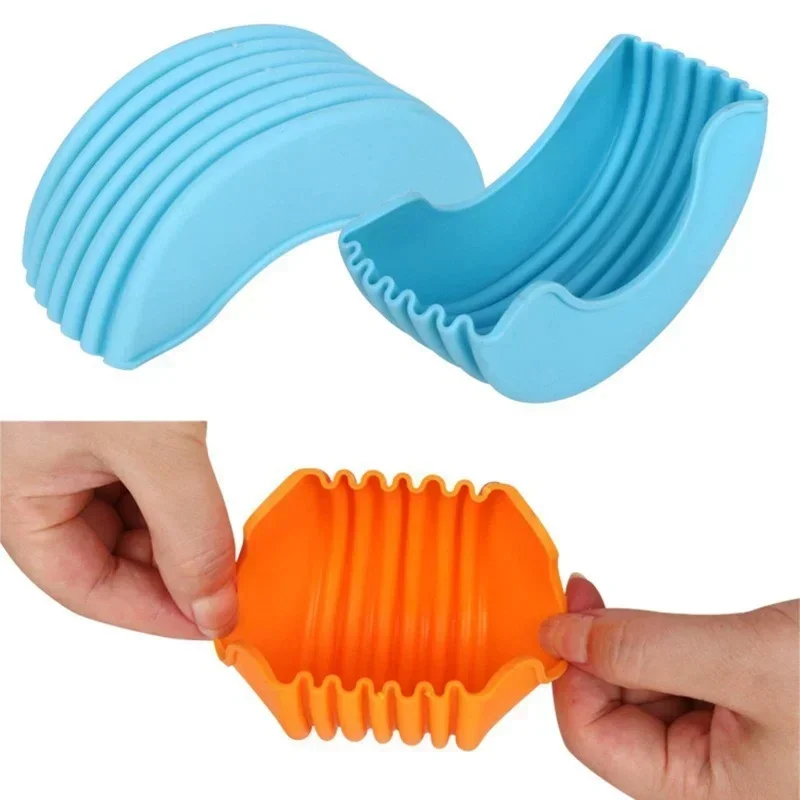 Silicone Burger Rack 1/4pcs Silicone Burger Tray Reusable Sandwich Burger Rack Tool Holder Shelf Storage Gadgets Dining Bar Kitchen Tools