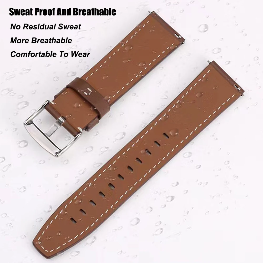 Premium Leather and Silicone Hybrid Watchband