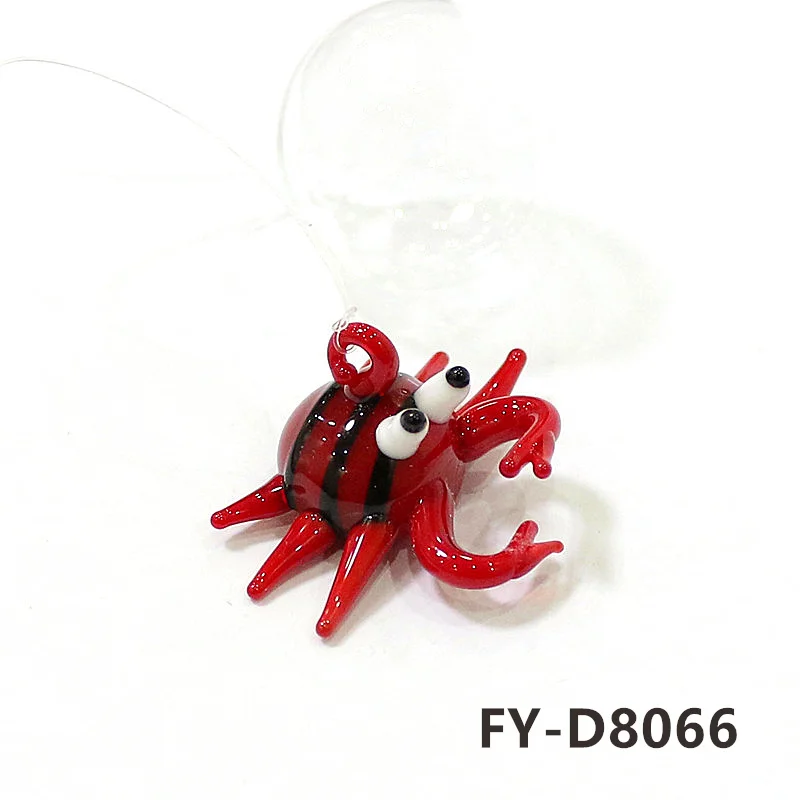 Floating Marine Animal Mini Figurine Pendant - Cute Glass Ocean Creatures Ornaments