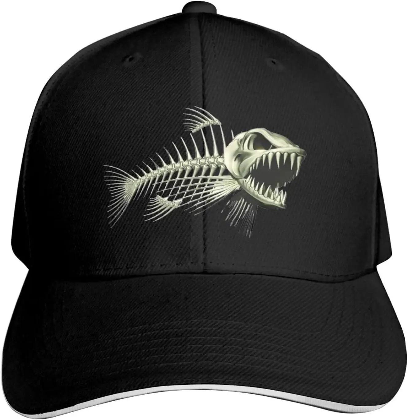

Bone Fish Baseball Cap Hat for Men Women Trucker Hat Adjustable Unisex Hat