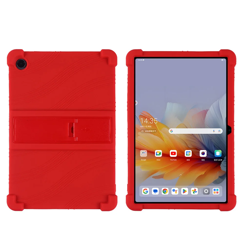 Universal Soft Silicone Case with Adjustable Stand - Shockproof and Safe Tablet Cover