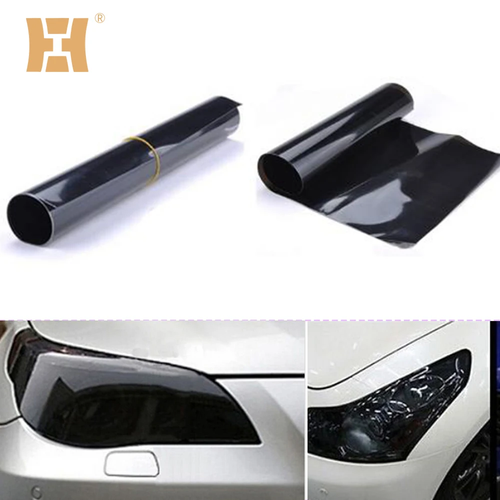 

Black Automobiles Car Light Headlight Taillight Tint Vinyl Film Sticker Sheet Fog Light Rear Lamp Matt Smoke Film