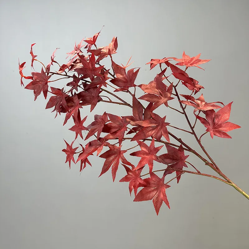 Description Picture 5 of itemArtificial Maple Leaf Branches Fake Green Plants Home Living Room Decoration Simulation Plant Silk Maples Leaves Greening