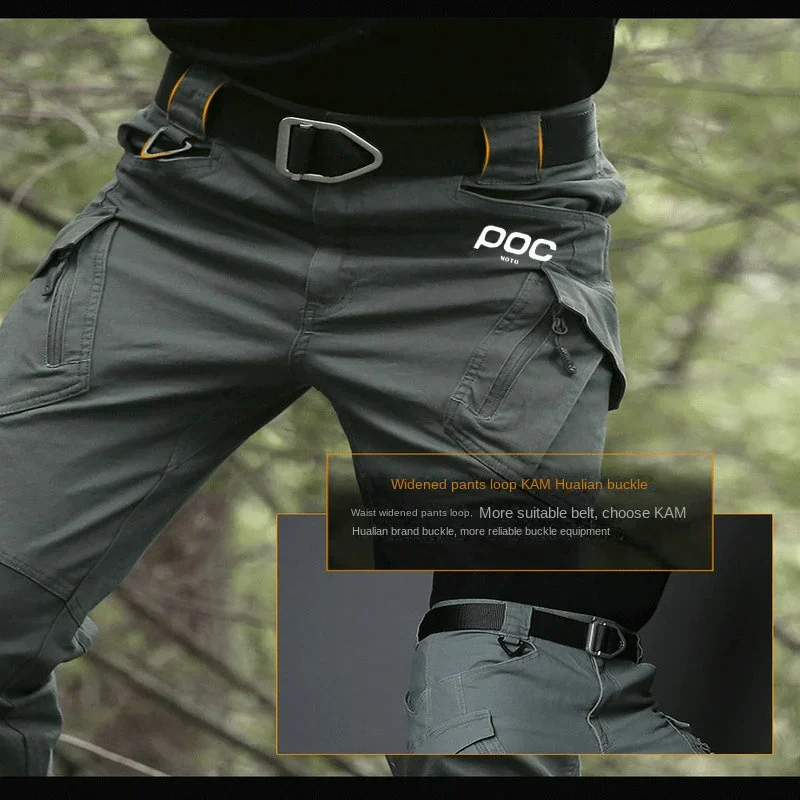 Cycling Pants Cycling Bib Pants Moto Poc New Men's Mountain Bike Pants Spring Long Cycling Pants Outdoor Wind Resistant Water Resistant Motocross Apparel