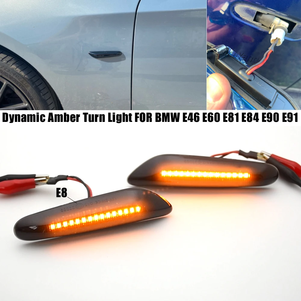 2x LED-Blinker BMW Serie 1 E81 E82, 3 E46 E90 E91 E92, 5 E60 E61