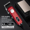 WAIKIL New Men's Stainless Steel Hair clipper Professional Electric Hair clipper USB Rechargeable Cordless Hair Repair Machine 6