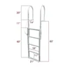 Aluminum Dock Ladder 5-Step Sliding Design Sturdy Construction Easy Assembly 2