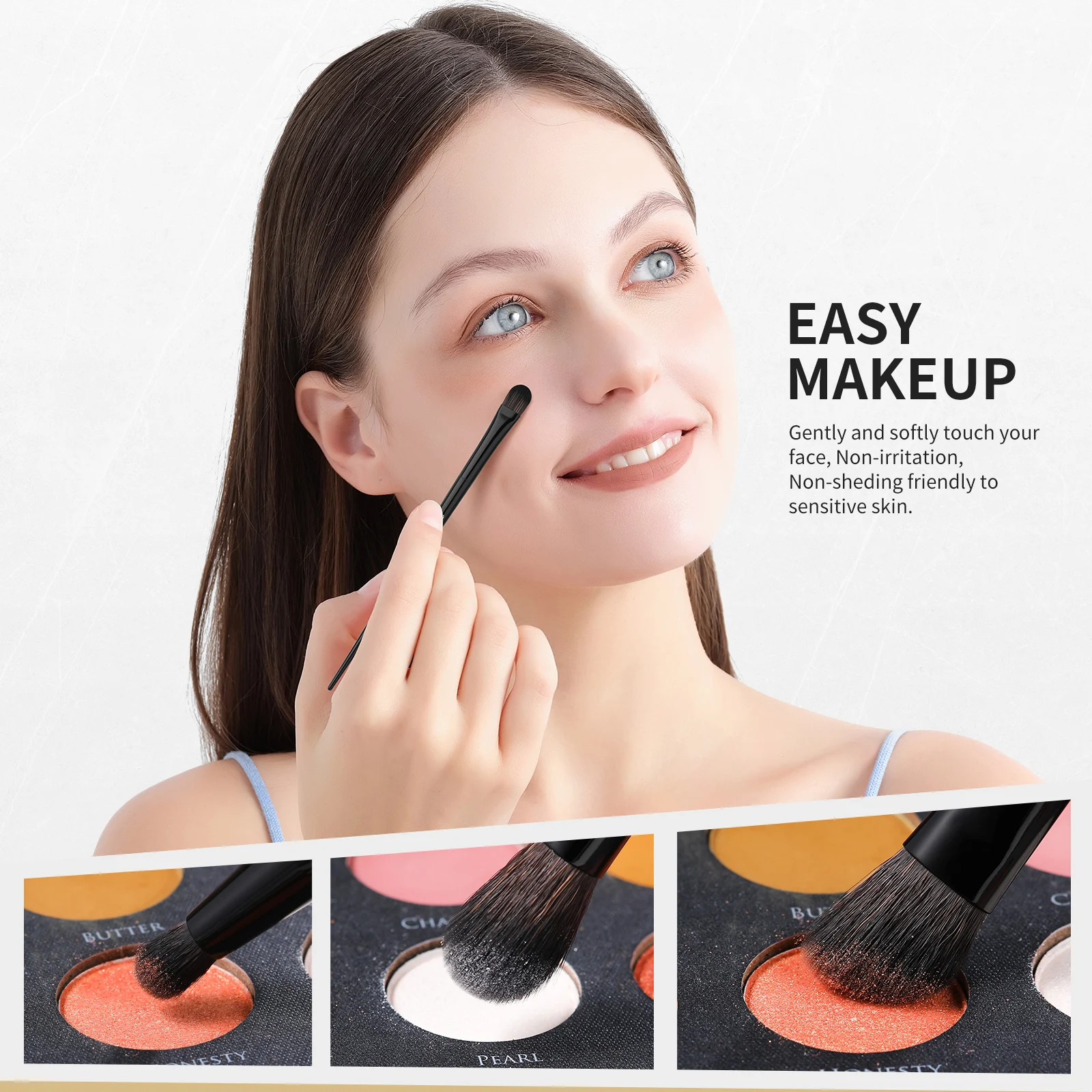 Docolor Makeup Brushes Set Professional 30Pcs OBSIDIAN Powder Foundation Contour Blush Concealer Eyeshadow Eyeliner Eyebrow 4