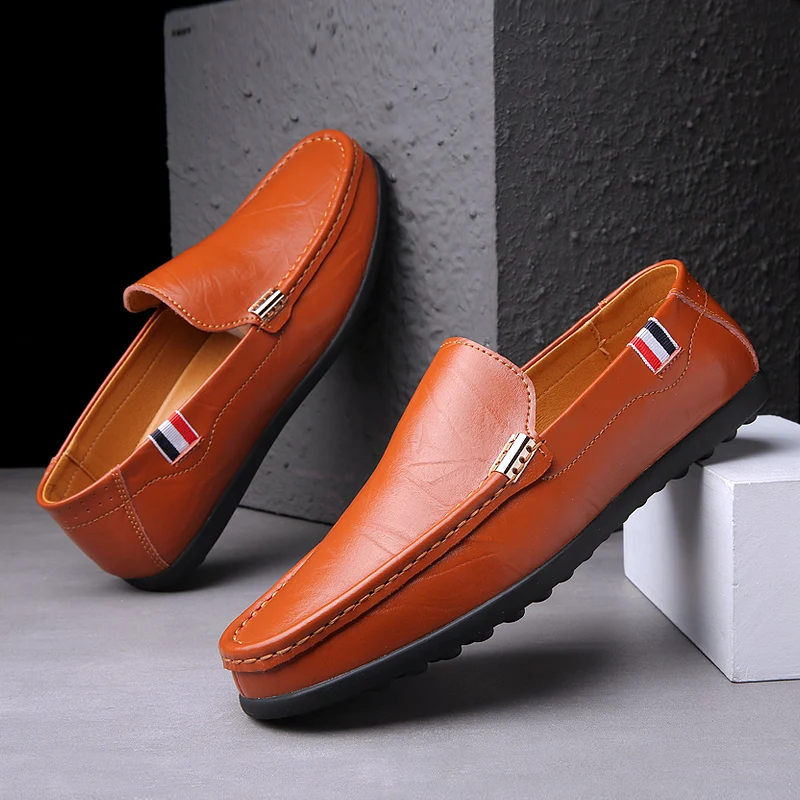 2023 New Spring and Autumn Men's Casual Shoes Fashion Business Casual Shoes Anti Slip Driving One Step Outdoor Walking Shoes