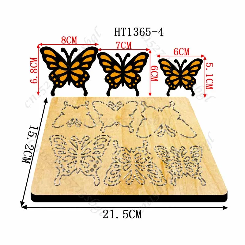 Description Picture 6 of itemButterfly Cutting dies - New Die Cutting And Wooden Mold,HT1365 Suitable For Common Die Cutting Machines On The Market.