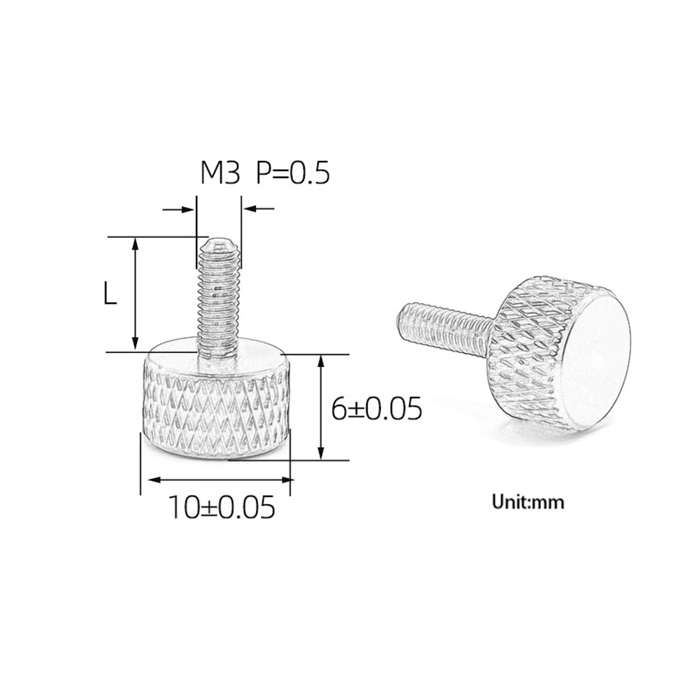 M3 M4 Vi A Testa Zigrinata Zigrinata Bulloni Di Regolazione Manuale Anodizzati In Lega Di Alluminio Parti Fai-da-te Per PC Custodia Per Computer Multicolor Seleziona - Foto 7
