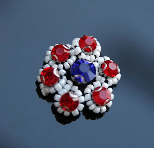 

flower sequins Rhinestones bead brooch patches applique vintage embroidered sew on patch fashion clothing decoration patch