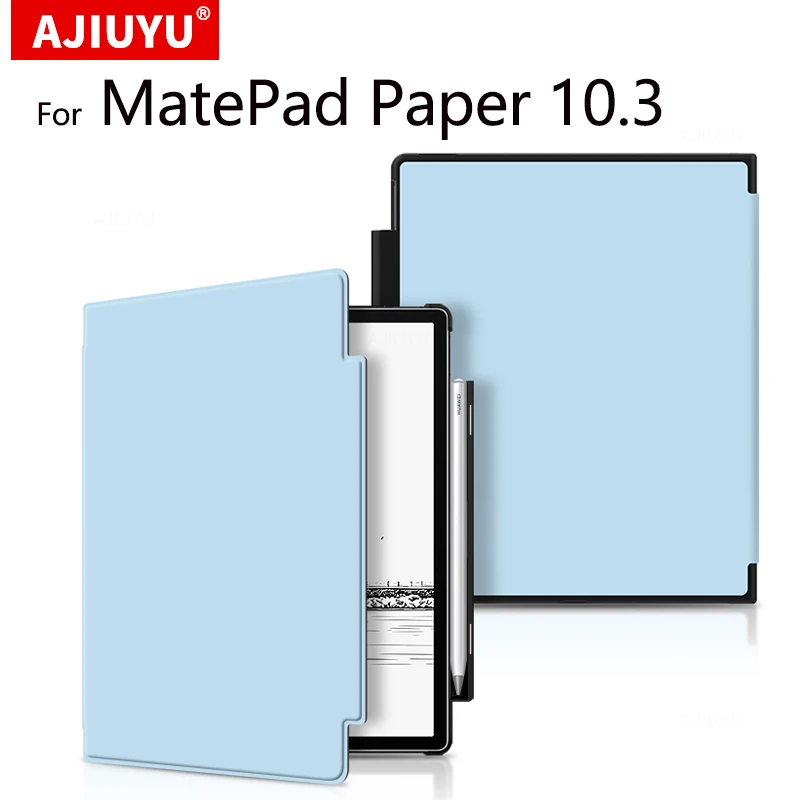 Ajiuyu Astuccio Intelligente Per Huawei Matepad Carta 10.3 Pollici Hmw-W09 Nuovo 2022 Inchiostro Scree Tablet Protezione Shell E-Book Indietro Shell