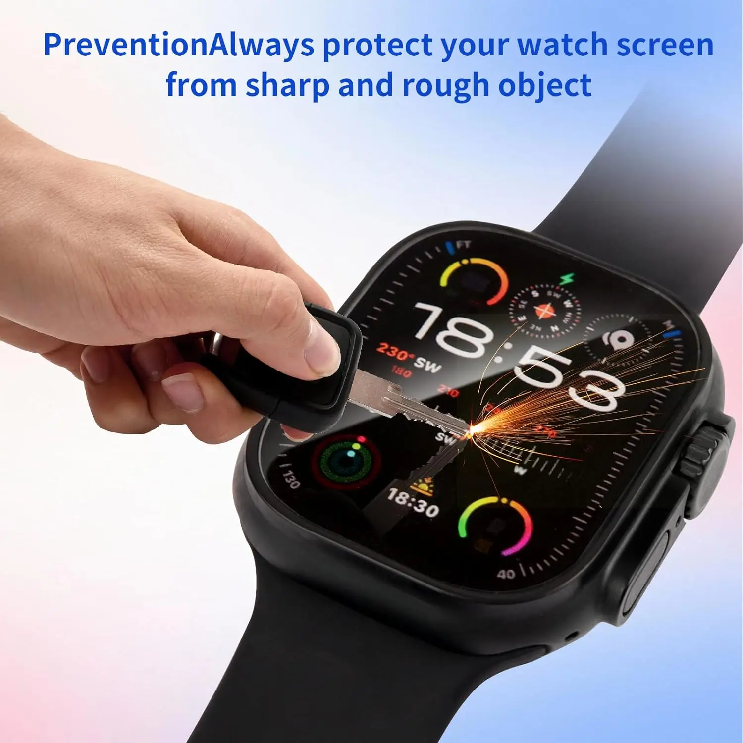 Soft TPU Clear Protective Film for Apple Watch 49mm - Hydrogel Screen Protector Accessories