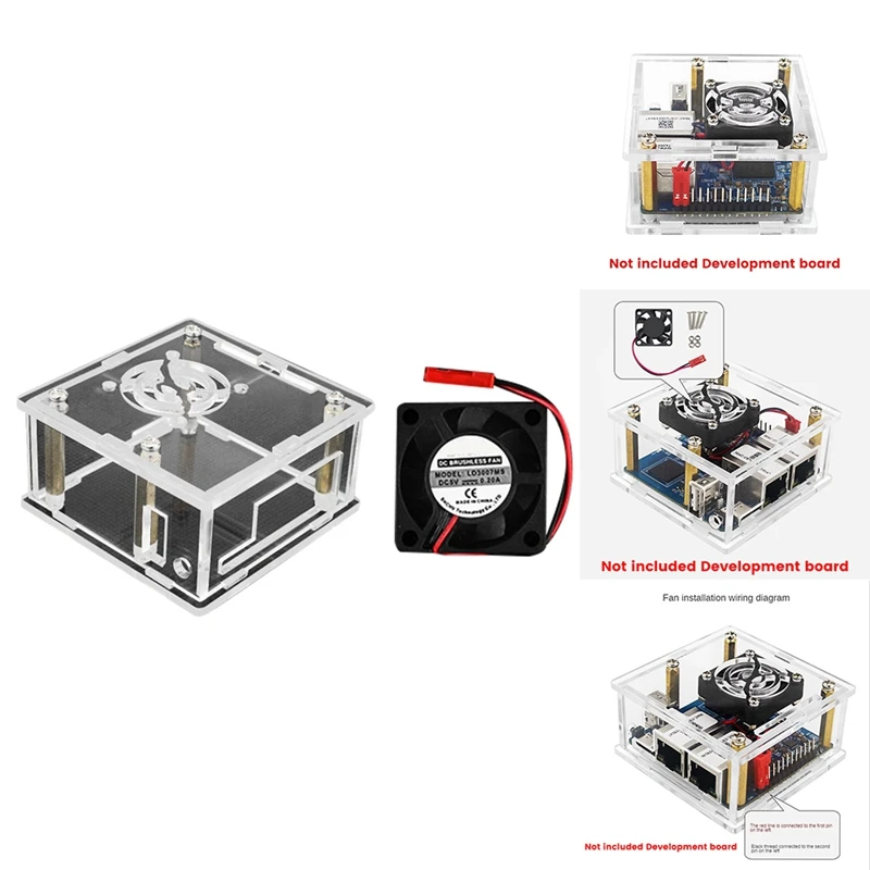 

For Orange Pi R1 Plus LTS Case Acrylic Enclouse Shell Replacement Without Cooling Fan For Orange Pi Development Board Protective