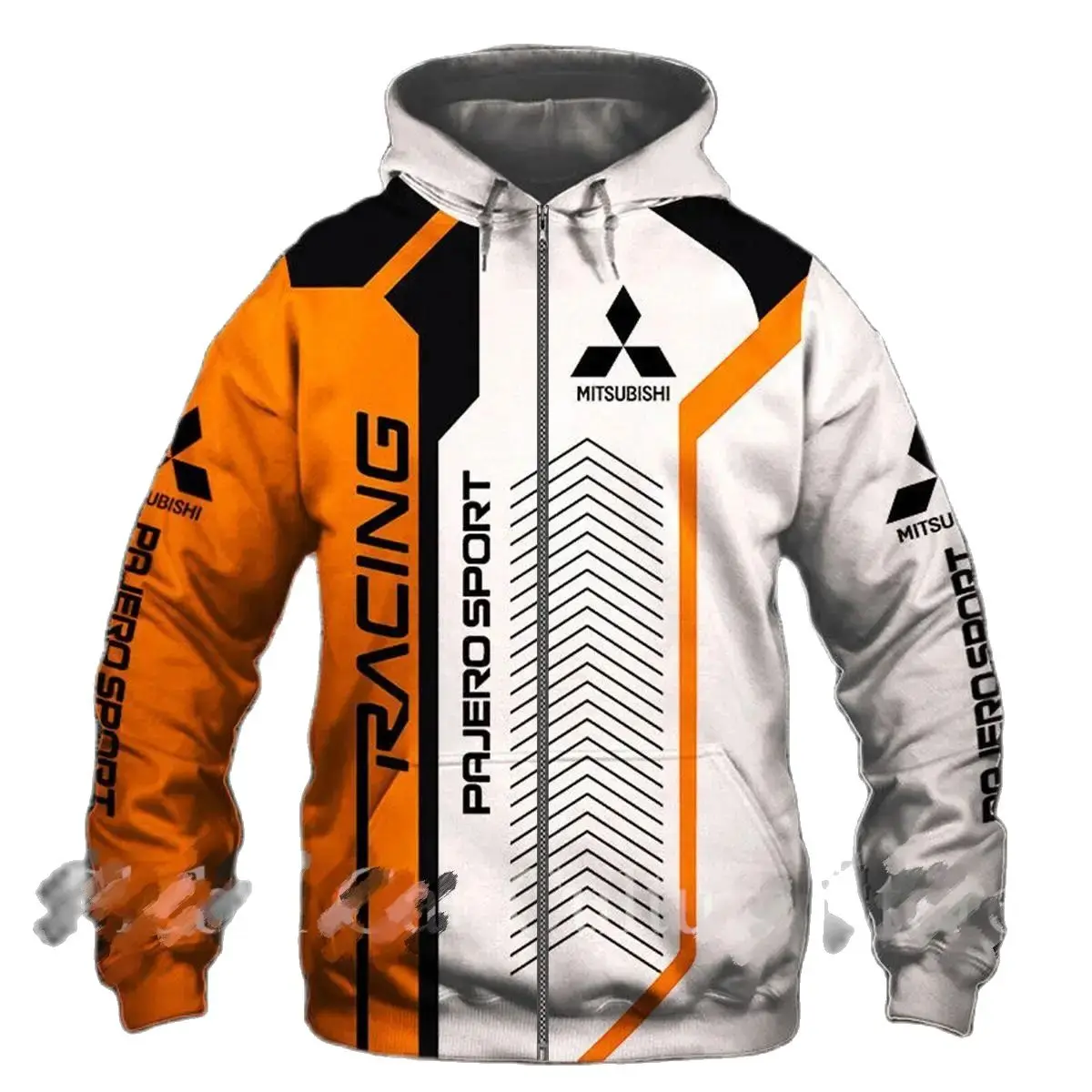 

Spring and Autumn Men's and Women's Hotis Mitsubishi Car Logo 3D Printing Men's Jacket Ordinary Fashion Hodge Zeper Hodge