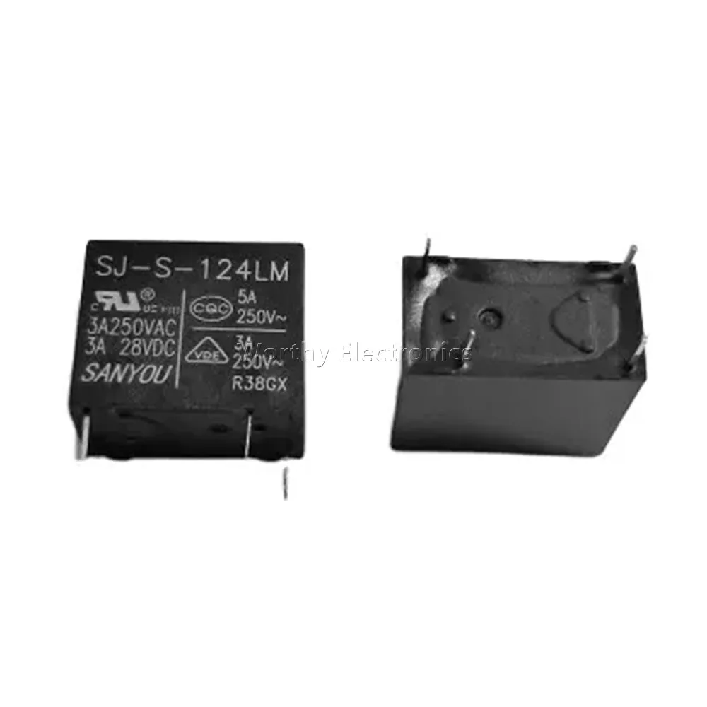 

Free Shipping 10PCS/LOT 24VDC 5A 4PIN Relay SJ-S-124LM