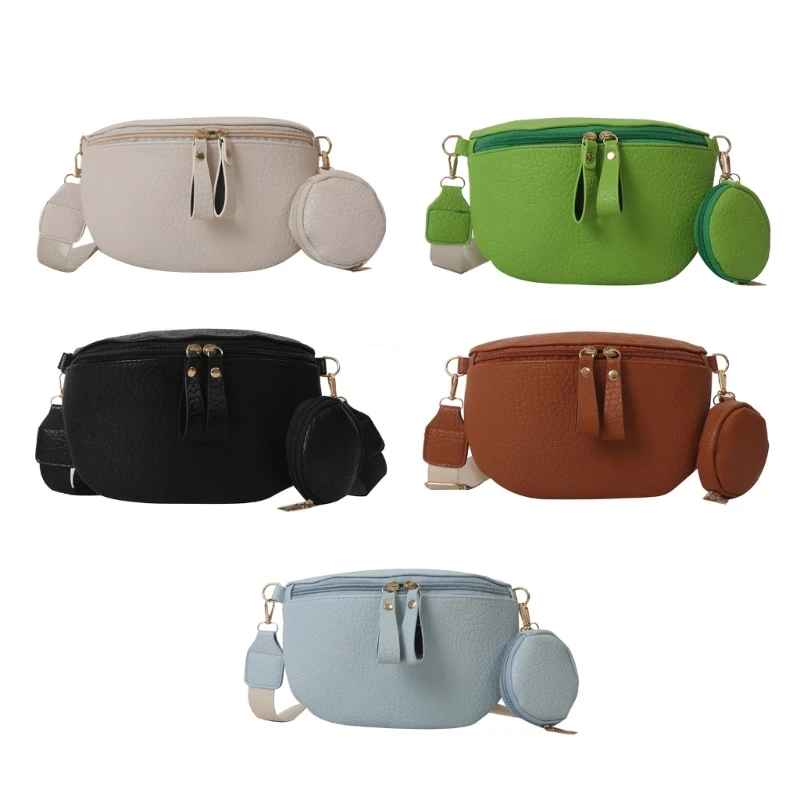 

2023 NEW Shoulder Bag Solid Color Bags for Women Girl Large Capacity Crossbody Bag Waist Bag Chest Pack with Small Purse