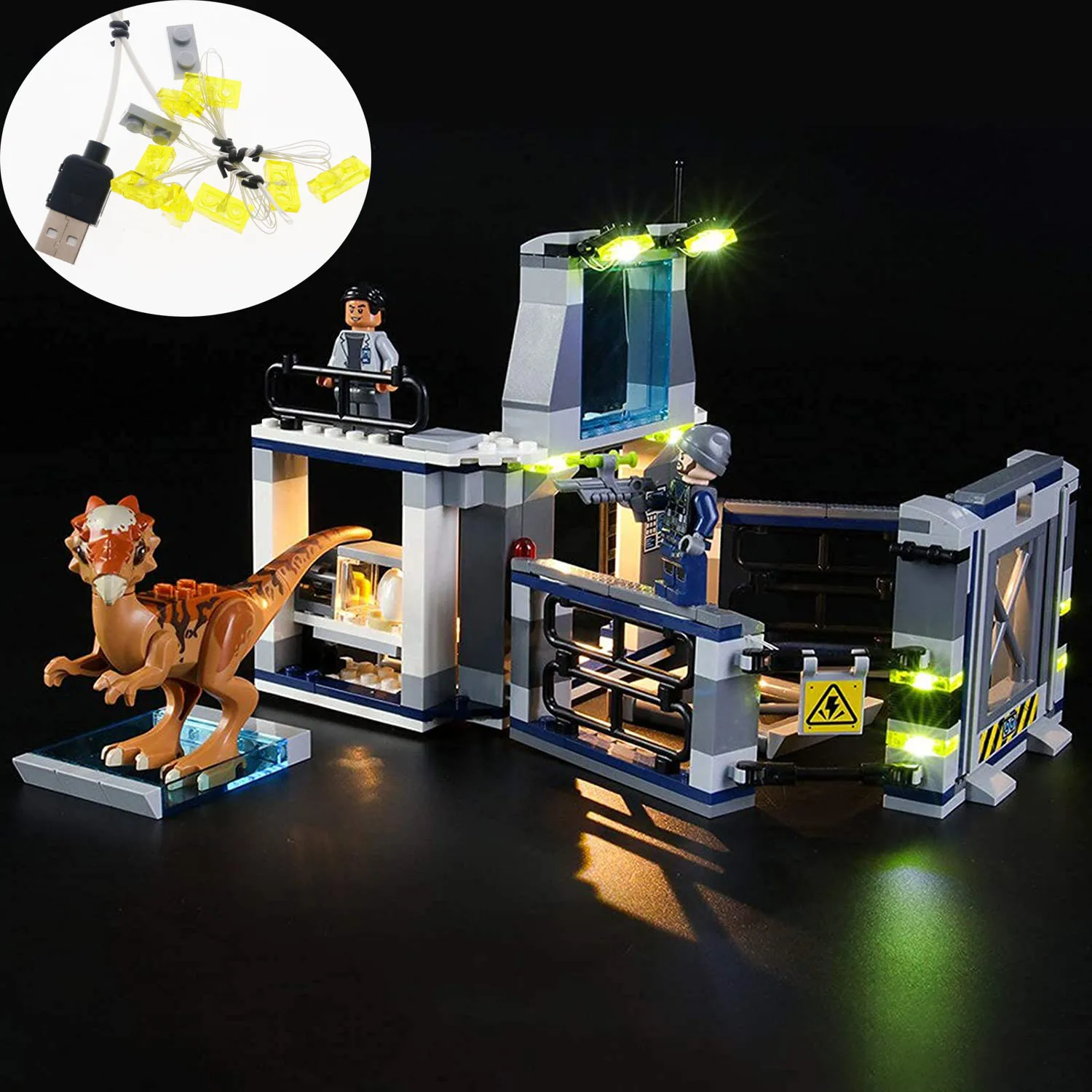 Комплект USB-освещения для конструктора Lego Мир Юрского периода Stygimoloch разрыв 75927