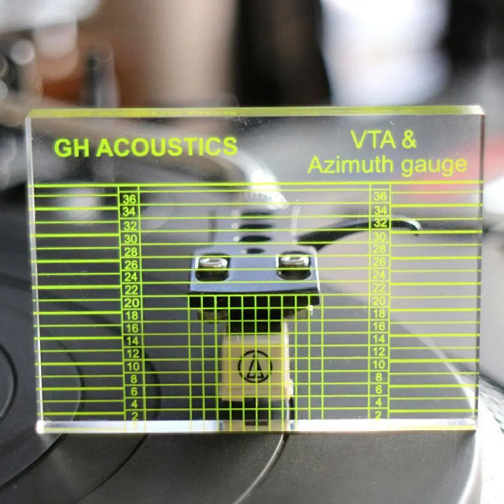 LP Vinyl Record Player Measuring Phono Tonearm VTA/Cartridge Azimuth Ruler W Bag 