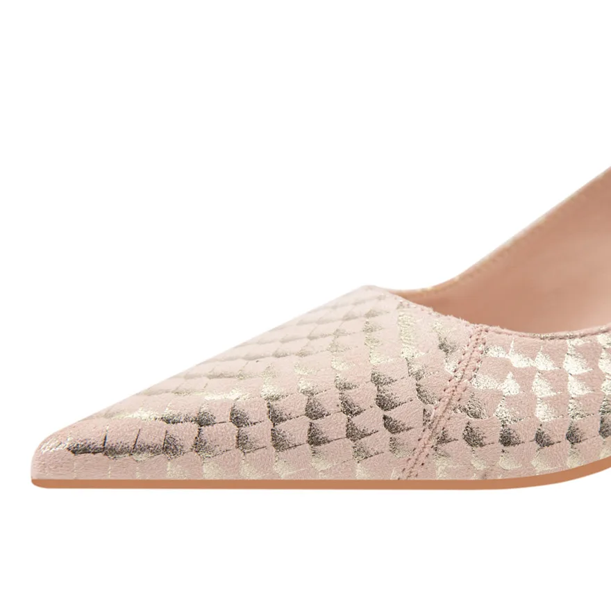 Korean Fashion Shallow Women Pumps 6cm High Heels Black Pink Shoes Spring Autumn Pointy Toe Female Bride Party Shoes Lady Office