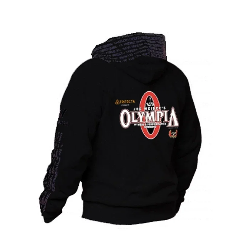 2023 New OLYMPIA Men Gyms Hoodies Gyms Fitness Bodybuilding Sweatshirt Pullover Sportswear Male Workout Hooded Jacket Clothing 6