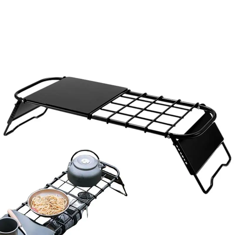 

Foldable Mini Stove Rack Bracket Height Adjustable Steel Folding Table Camping Tea Table Outdoor Retractable Grid Tables