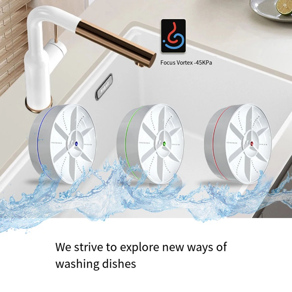 Description Picture 4 of itemPortable Mini Ultrasonic Dishwasher USB Wireless Fruit Vegetable Dish Washer Electric Kitchen Home Dish Washing Machine Cleaner