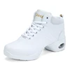 Women Dancing Shoes Jazz Dance Sneakers Hip Hop red white Breathable soft sole comfortable flexible Dance Sport Shoes 3