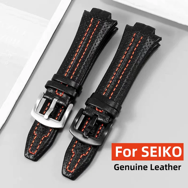

Ремешок из натуральной кожи для часов SEIKO Watch Band SNL029P2 021P1 SNA595P2 SNL017P1, браслет на запястье 27 мм 15 мм для мужчин и женщин