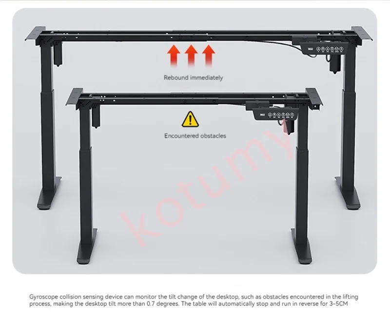 Description Picture 3 of itemElectric Stand Up Desk Lifting Desk Frame Height Adjustable Standing Desk Ergonomic Dual Motor and Memory Control Home Office